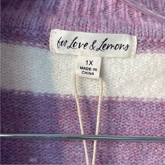 NWT for love and lemons Maude boxy crop sweater 1x - Picture 6 of 8